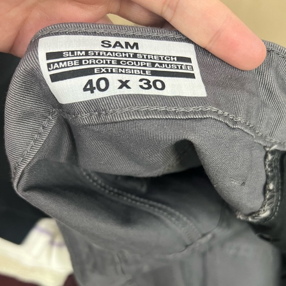 NWT‎ BUFFALO David Bitton Tall Gray Men Pants 40x30 Slim Straight Stretch Cotton - Picture 10 of 11